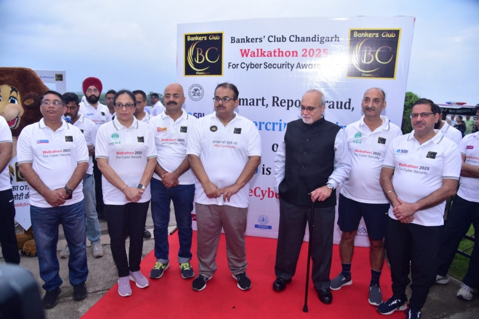 बैंकर्स क्लब, चंडीगढ़ द्वारा साइबर सुरक्षा जागरूकता पर वॉकथॉन का सफल आयोजन